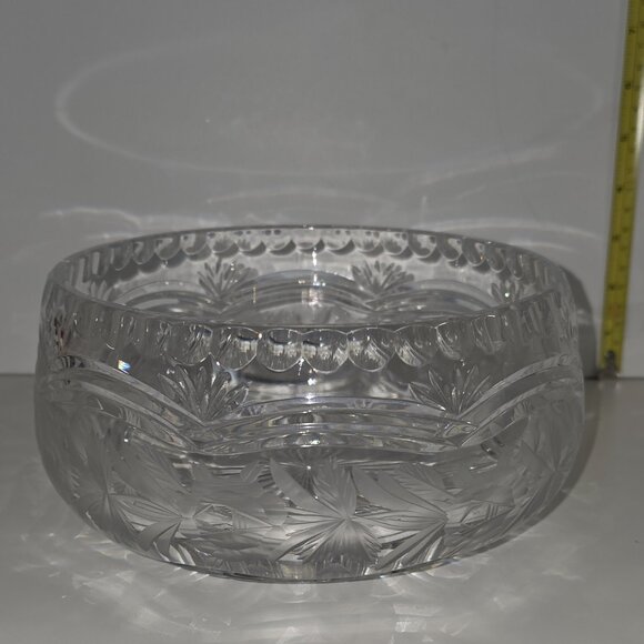 Crystal Clear Industries 24% Lead Crystal Bowl -Poland 7" diameter by 3" tall - Picture 6 of 10